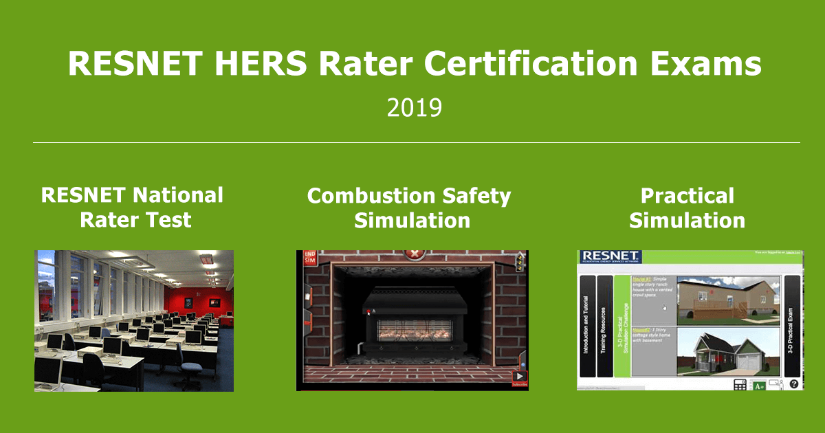 RESNET HERS Rater Certification exams
