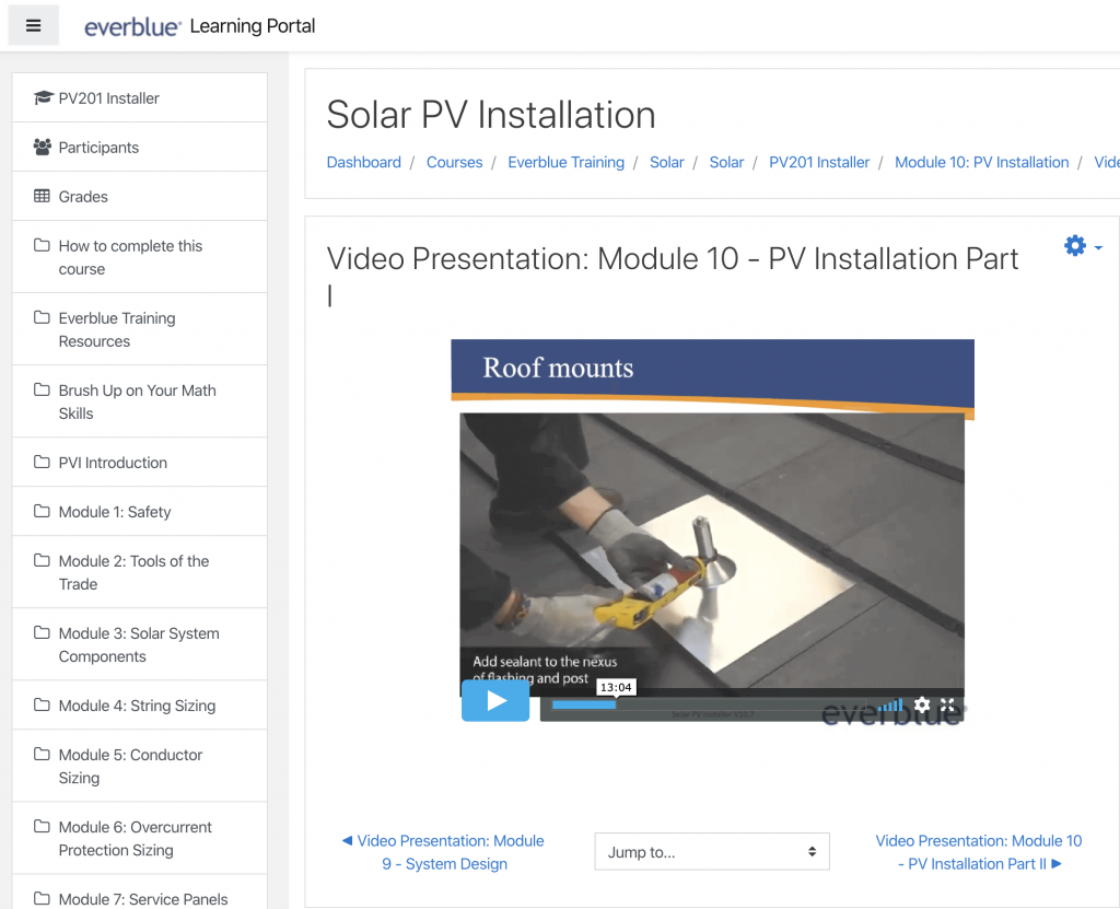 solar installation course preview