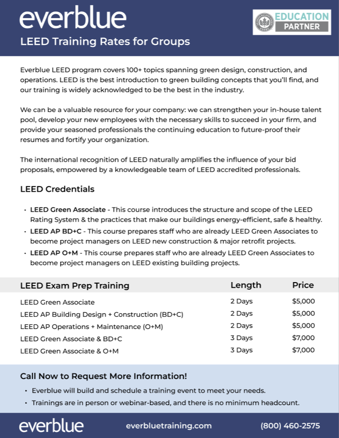 everblue leed training discounts